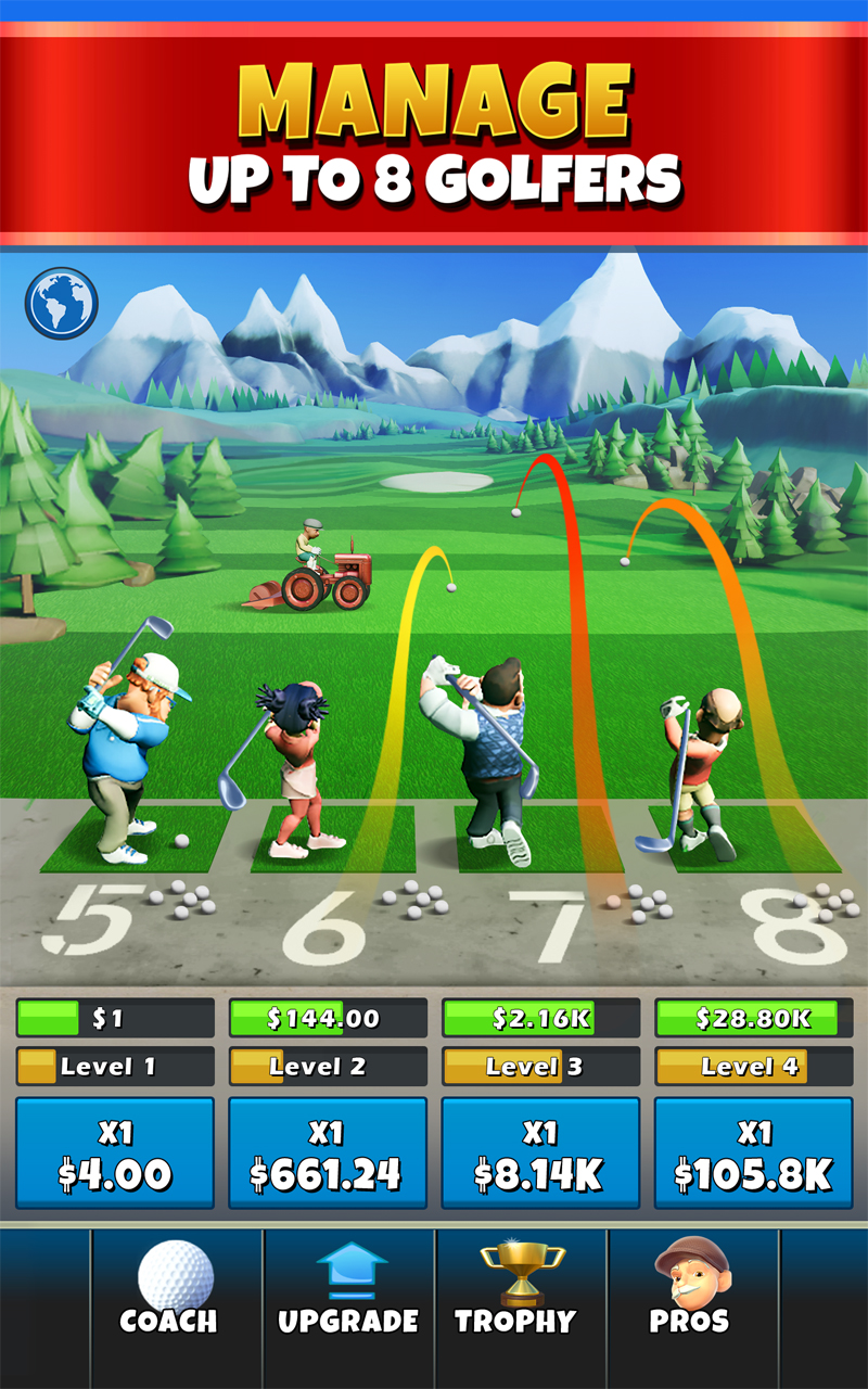 اسکرین شات 1 بازی Idle Golf Tycoon Driver Clash
