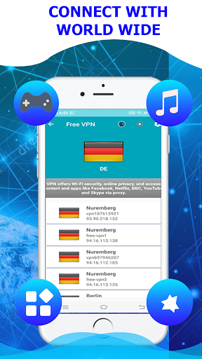 اسکرین شات 2 برنامه Free Super VPN Proxy master: XVPN
