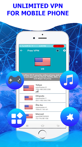 اسکرین شات 3 برنامه Free Super VPN Proxy master: XVPN