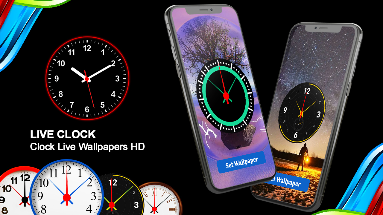 اسکرین شات 1 برنامه Smart Clock Live Wallpaper
