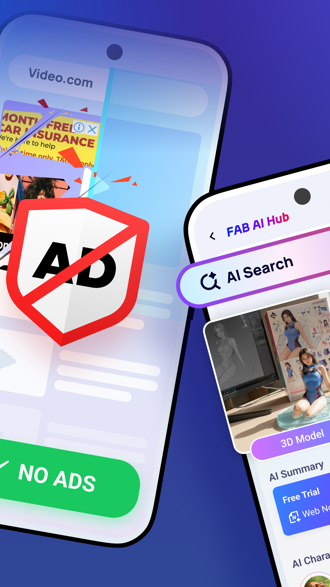 اسکرین شات 2 برنامه Free Adblocker Browser:Adblock