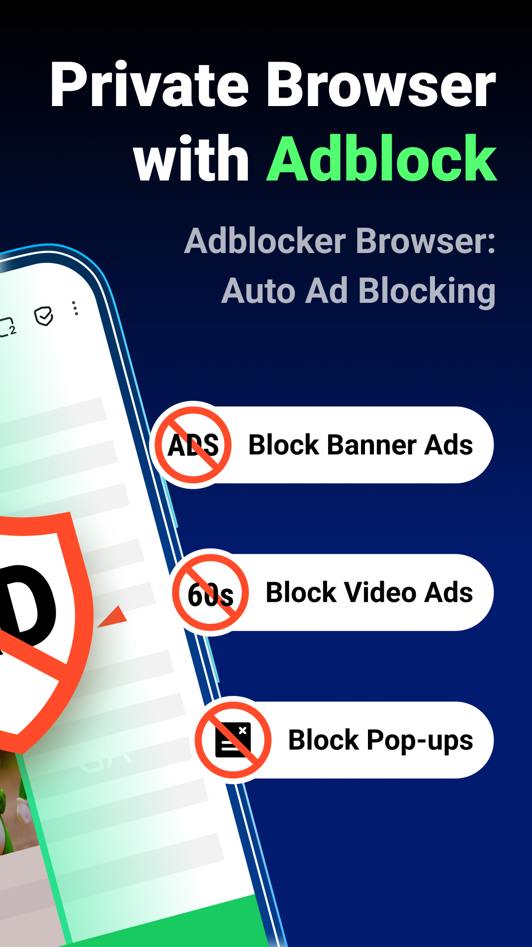 اسکرین شات 3 برنامه Free Adblocker Browser:Adblock