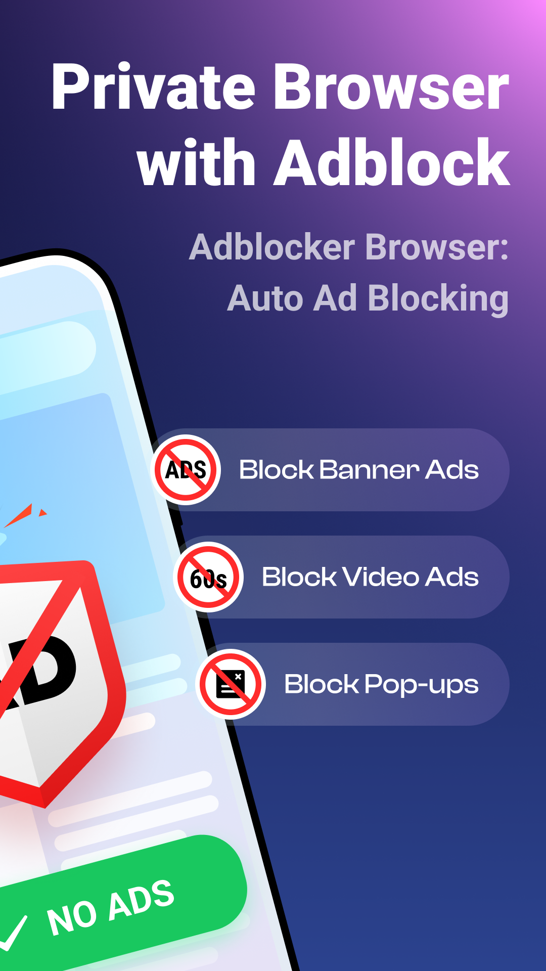 اسکرین شات 3 برنامه Free Adblocker Browser:Adblock