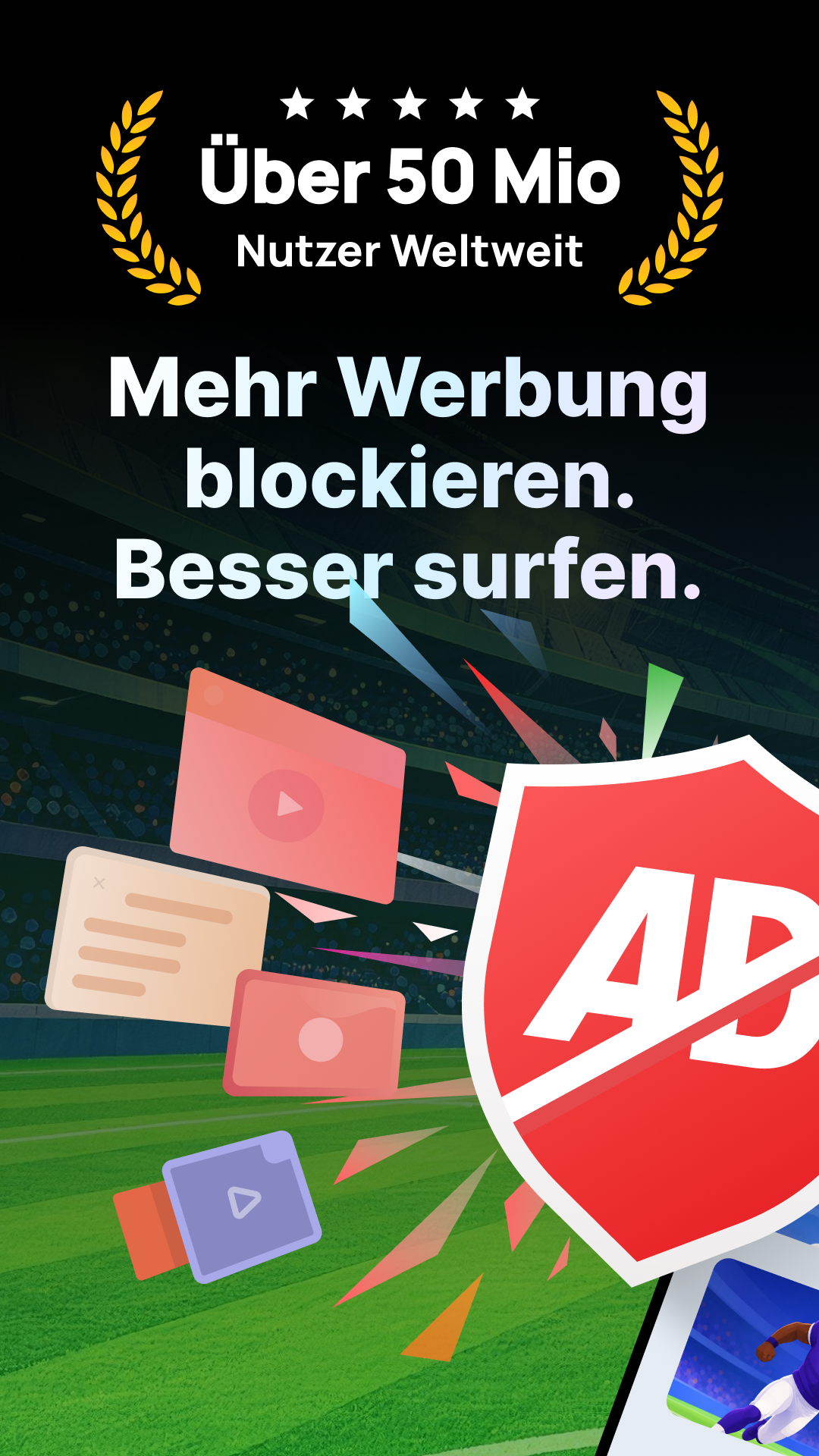 اسکرین شات 1 برنامه FREE ADBLOCKER BROWSER