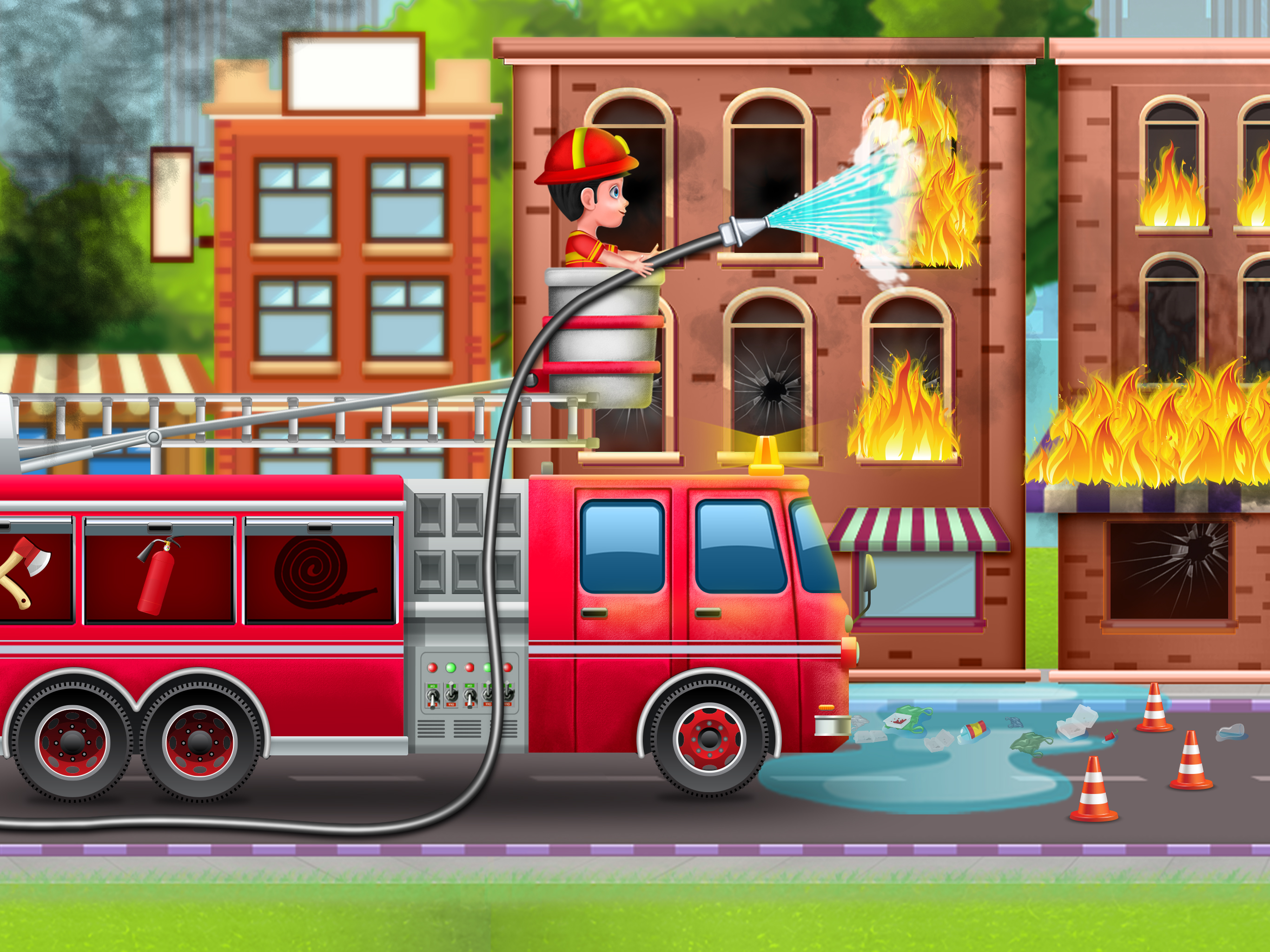 اسکرین شات 2 بازی Firefighter Rescue Fire Truck