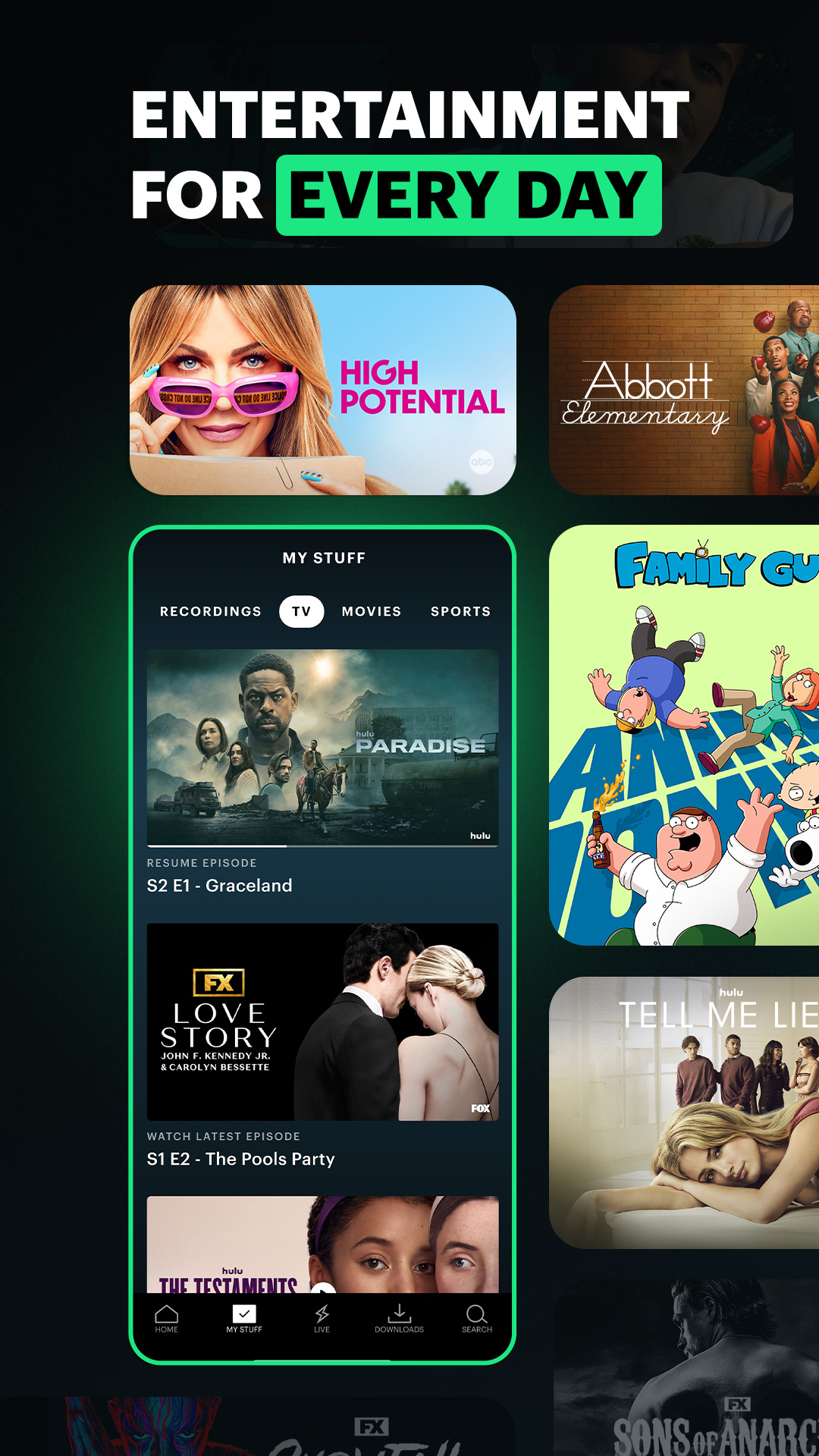 اسکرین شات 1 برنامه Hulu: Stream TV shows & movies