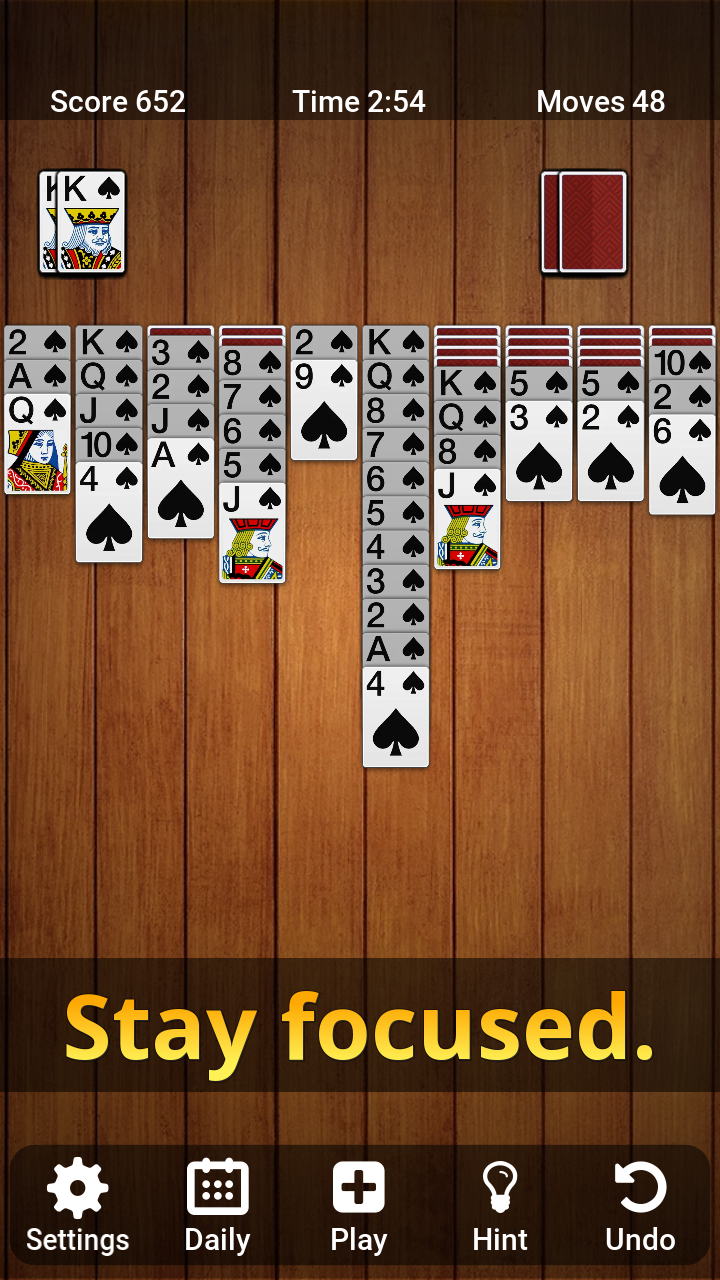 اسکرین شات 3 بازی Spider Solitaire