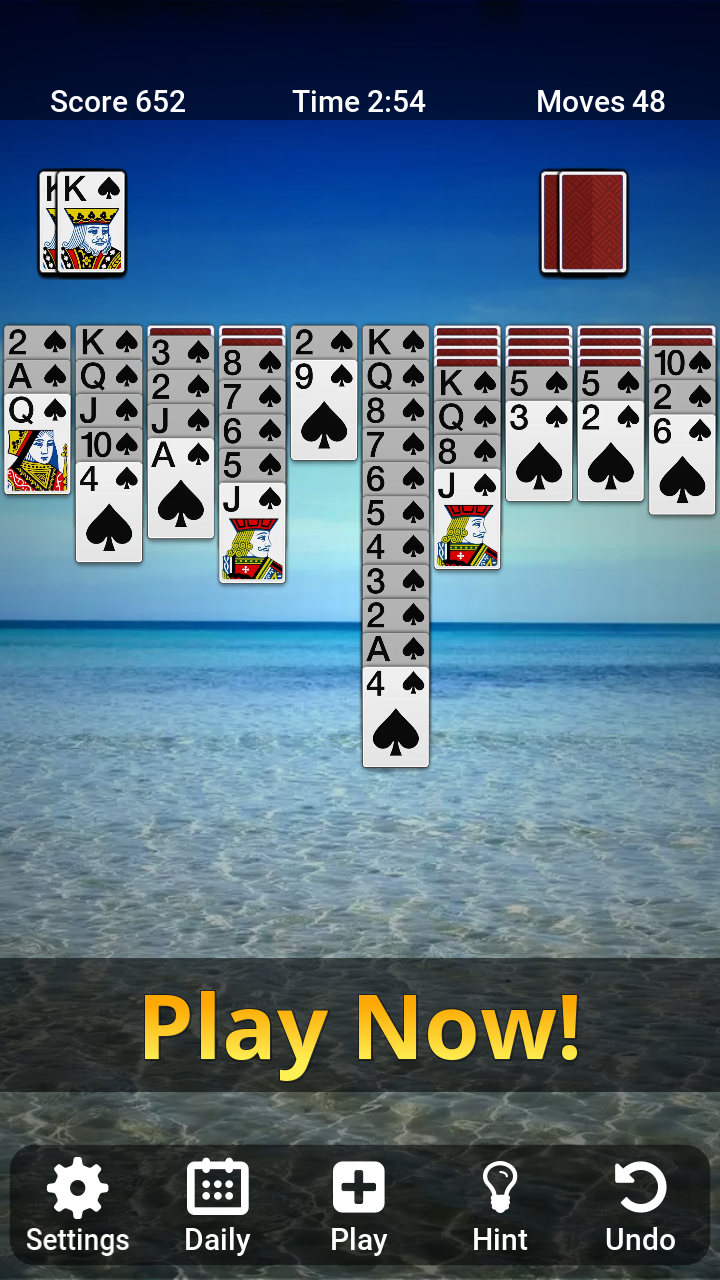 اسکرین شات 4 بازی Spider Solitaire