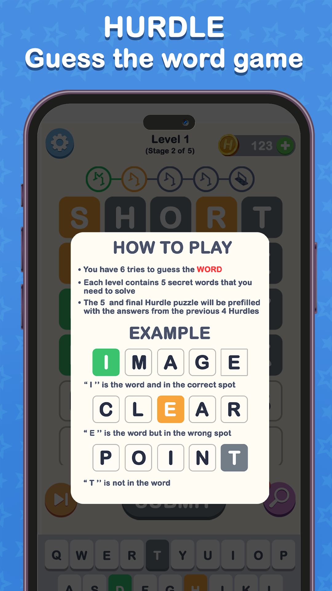 اسکرین شات 2 بازی Hurdle - Guess The Word