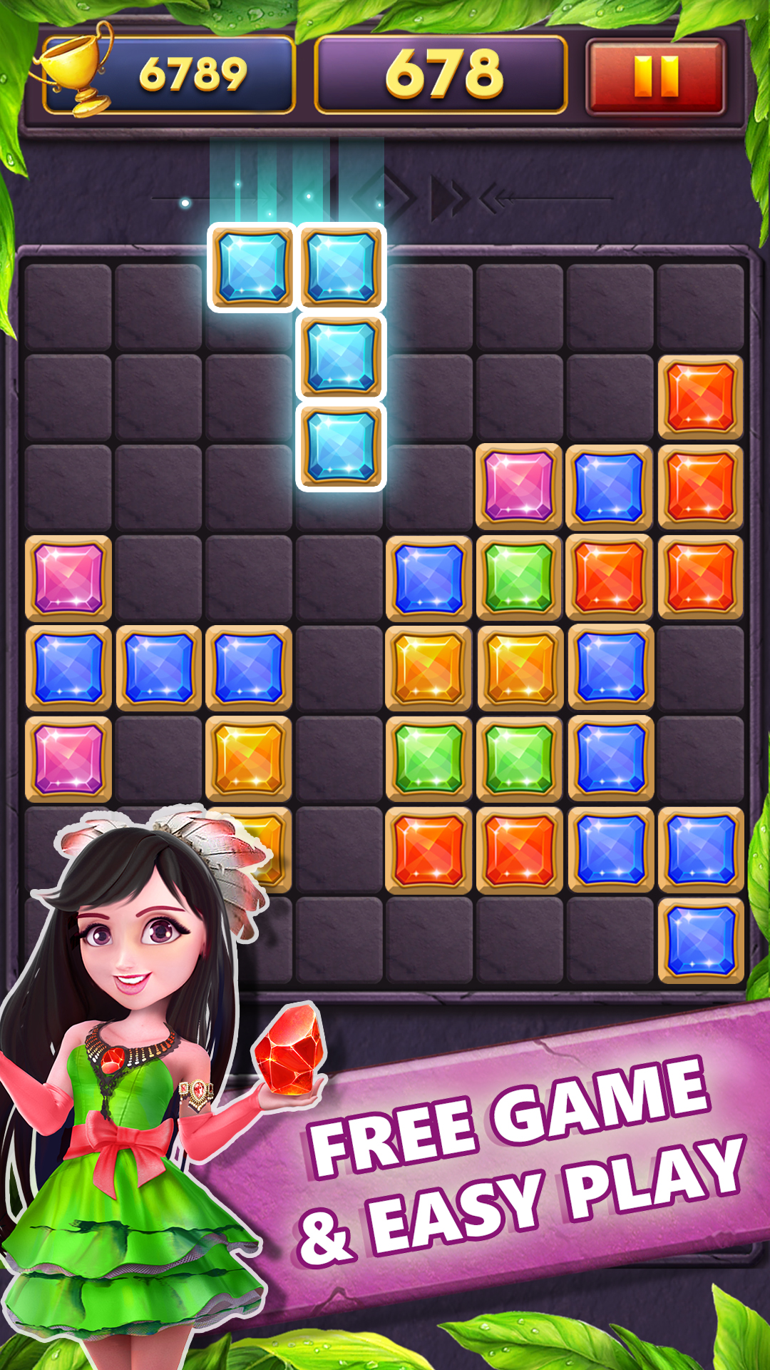اسکرین شات 1 بازی Block Puzzle Gems Classic 1010