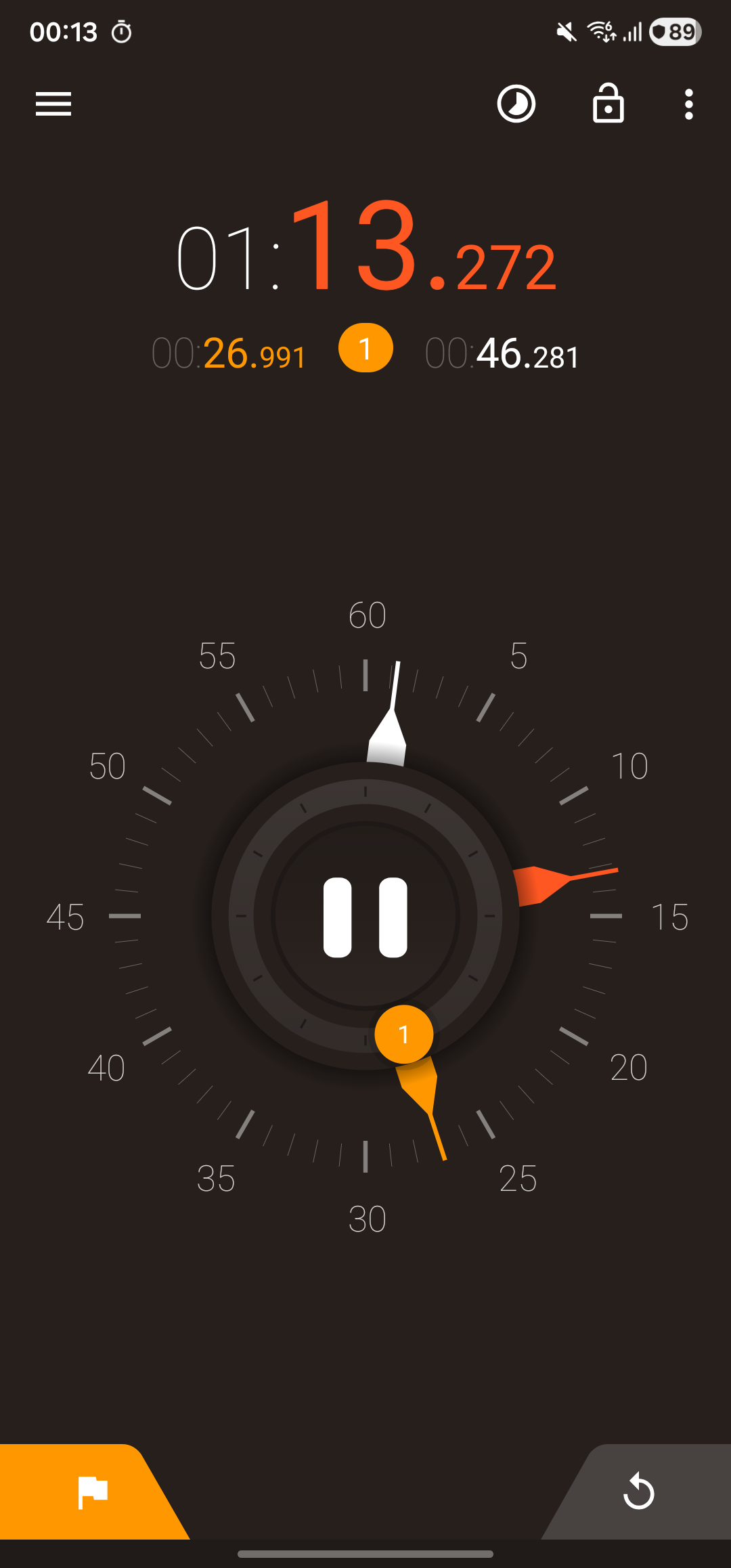 اسکرین شات 1 برنامه Stopwatch Timer