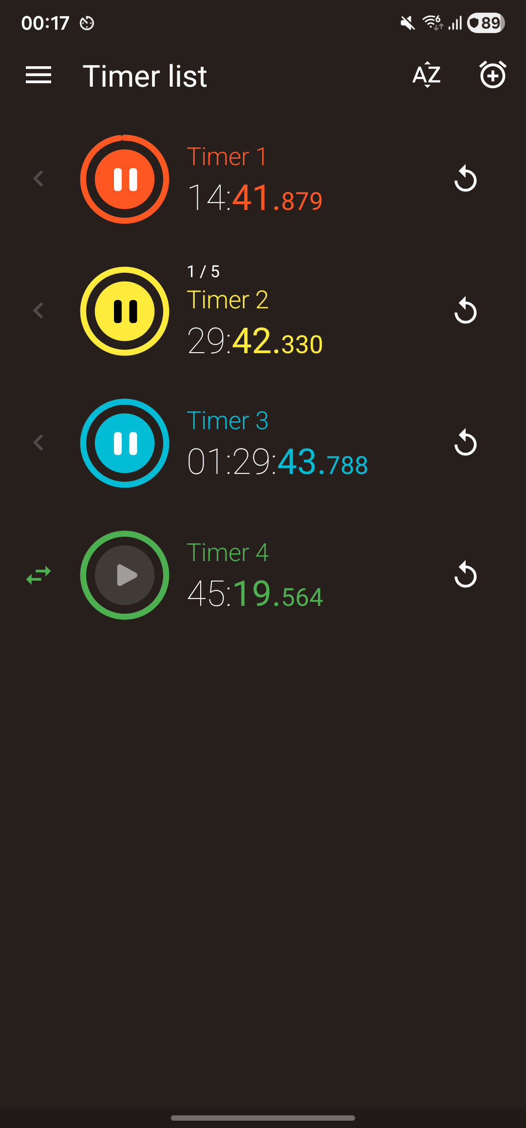 اسکرین شات 3 برنامه Stopwatch Timer