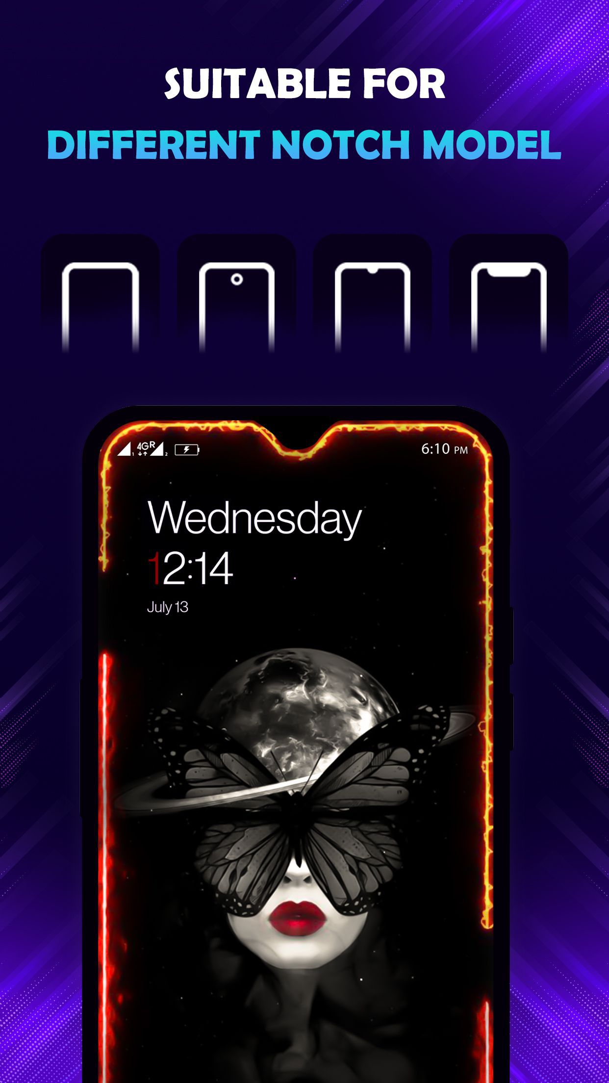 اسکرین شات 5 برنامه Edge Lighting: LED Borderlight