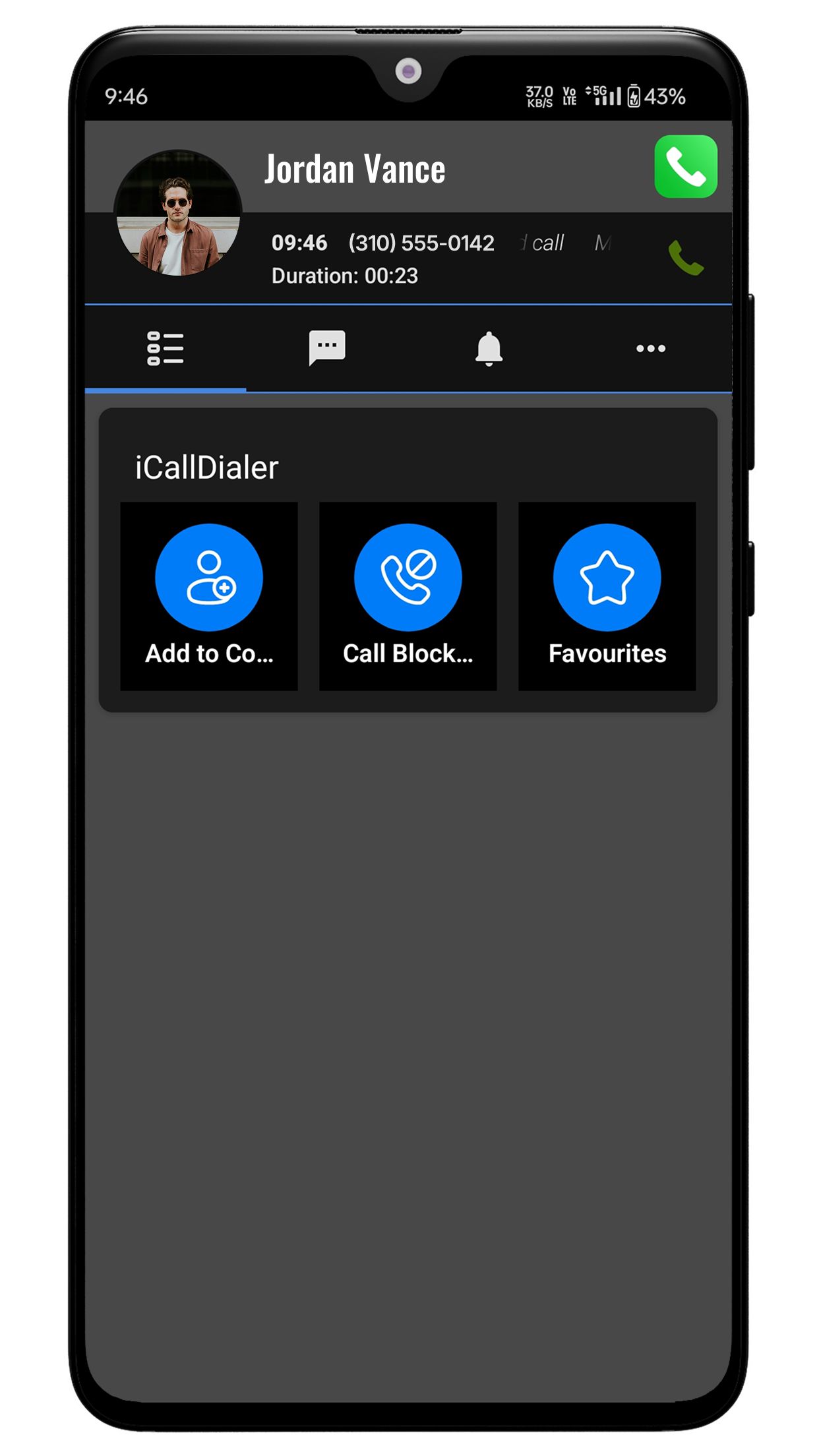 اسکرین شات 3 برنامه iCall Dialer Contacts & Calls