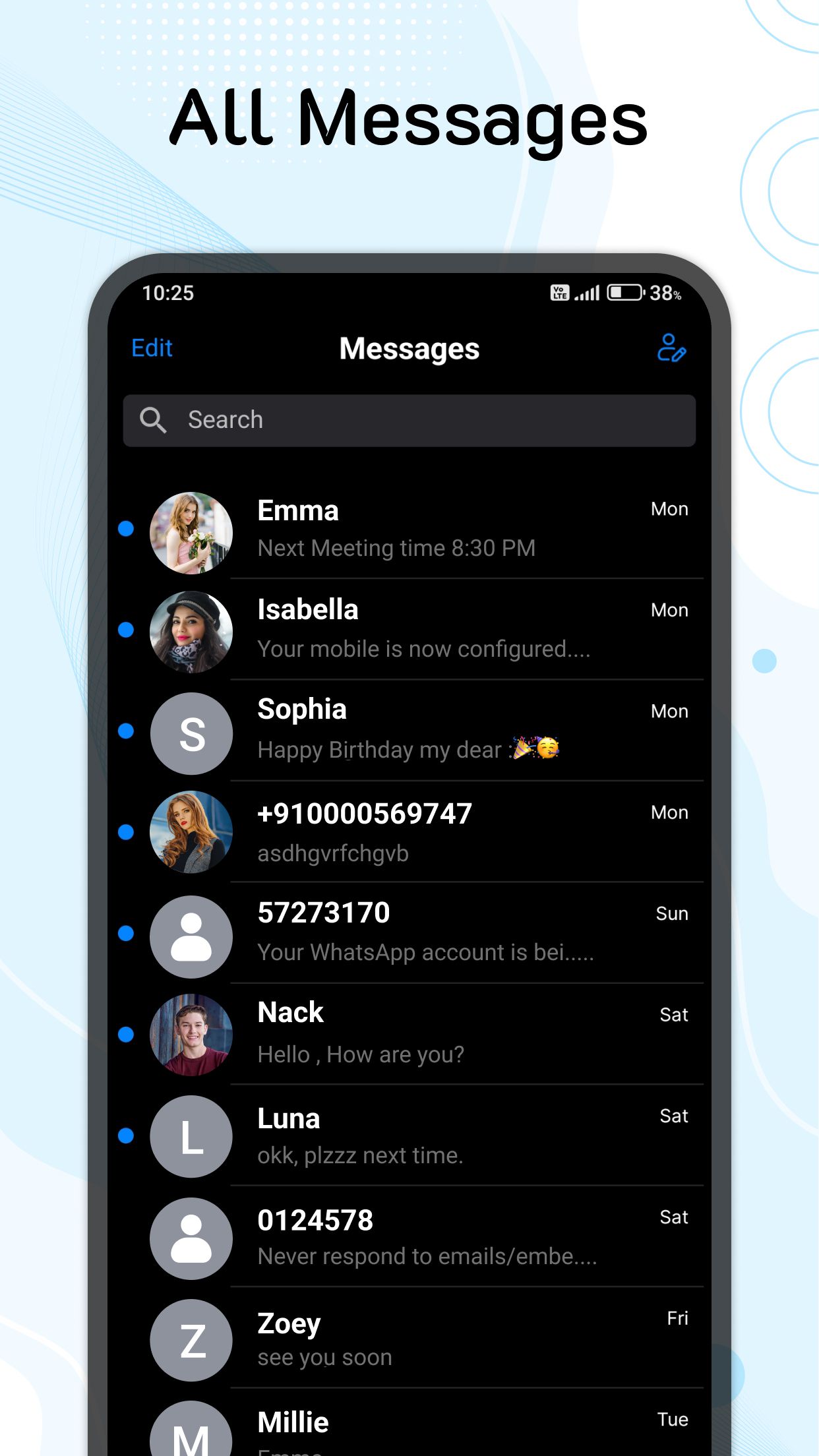 اسکرین شات 1 برنامه Messages: Phone 16, OS 18