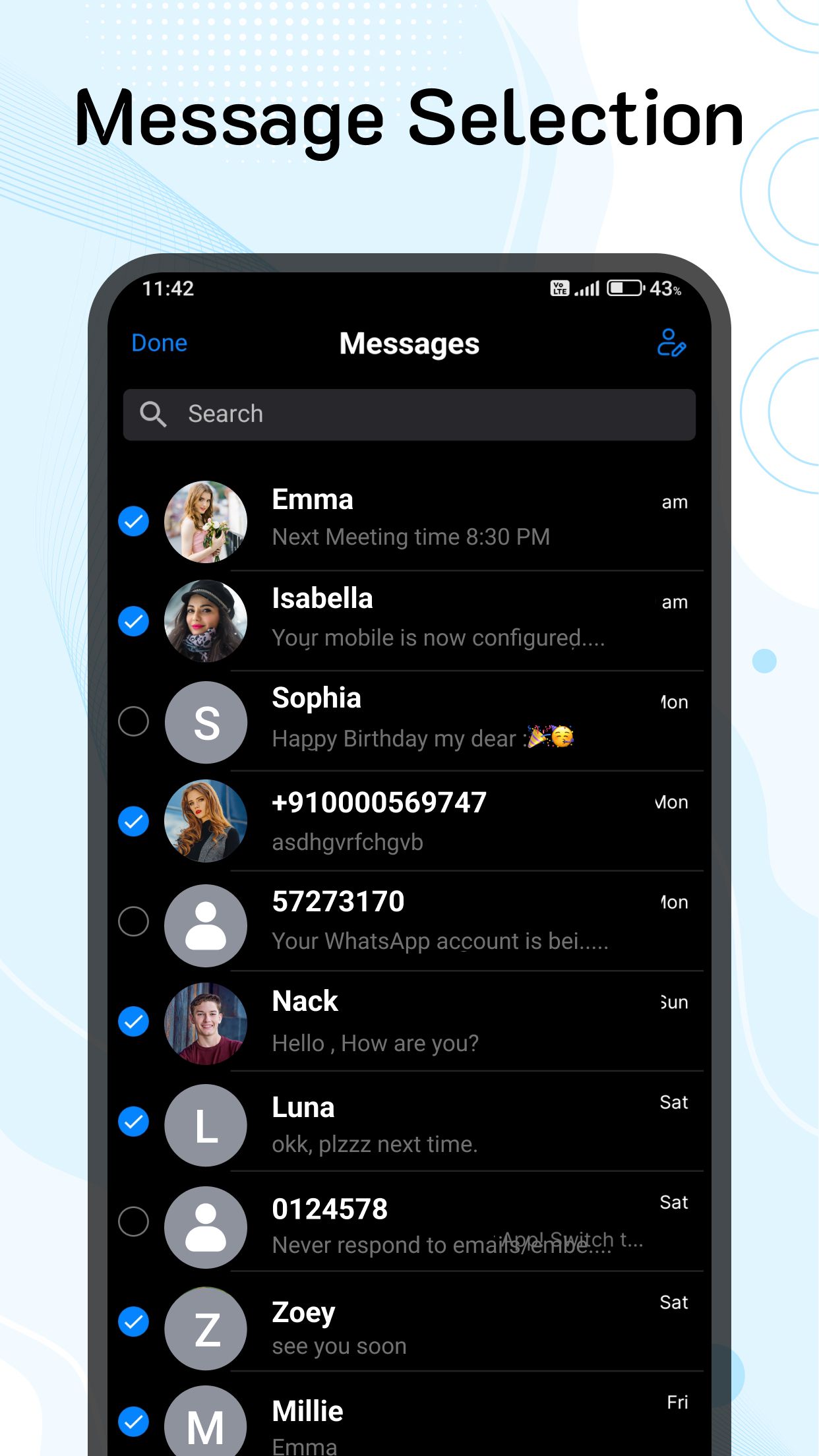 اسکرین شات 3 برنامه Messages: Phone 16, OS 18