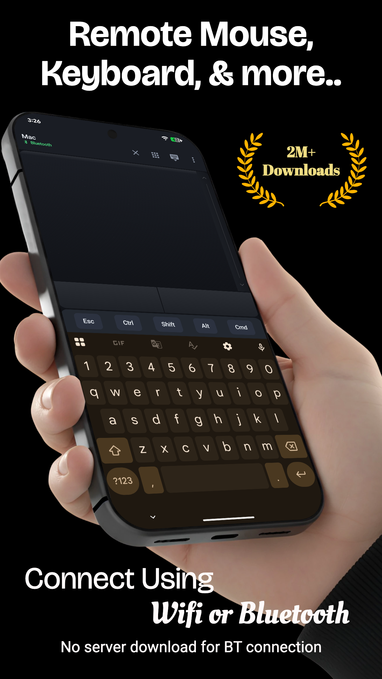 اسکرین شات 1 برنامه Remote Mouse Keyboard Wifi/BT