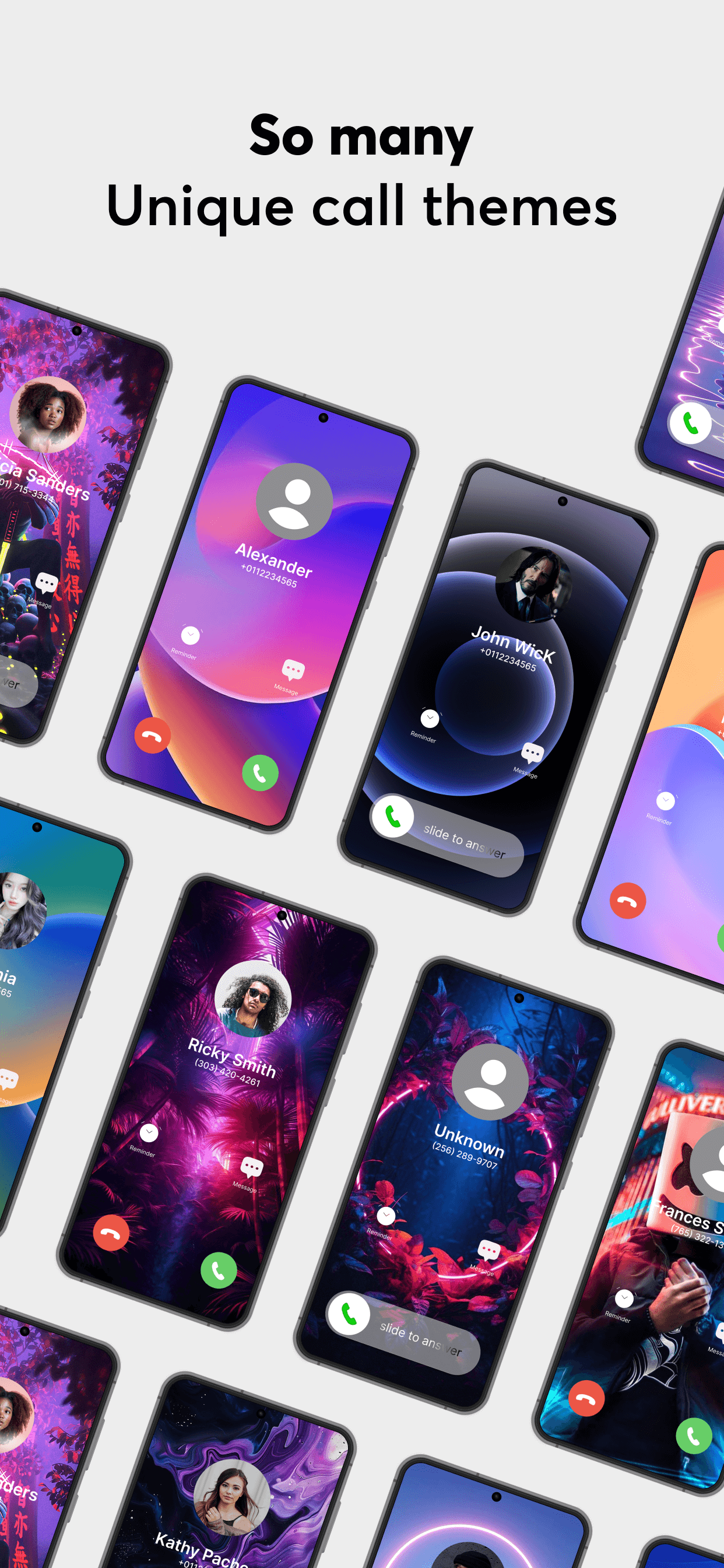 اسکرین شات 5 برنامه iCall OS Dialer & Call Screen