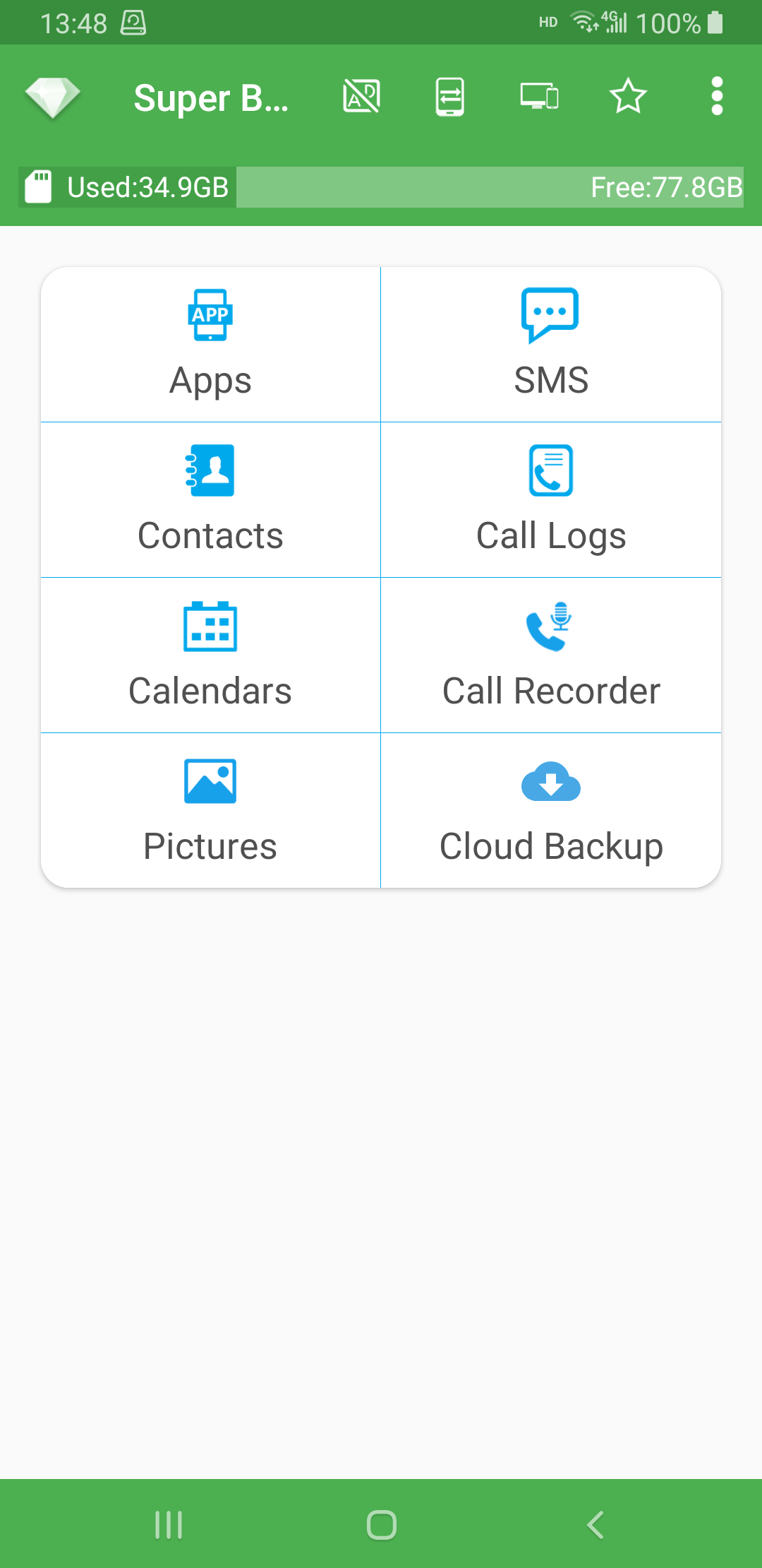 اسکرین شات 1 برنامه Super Backup & Restore