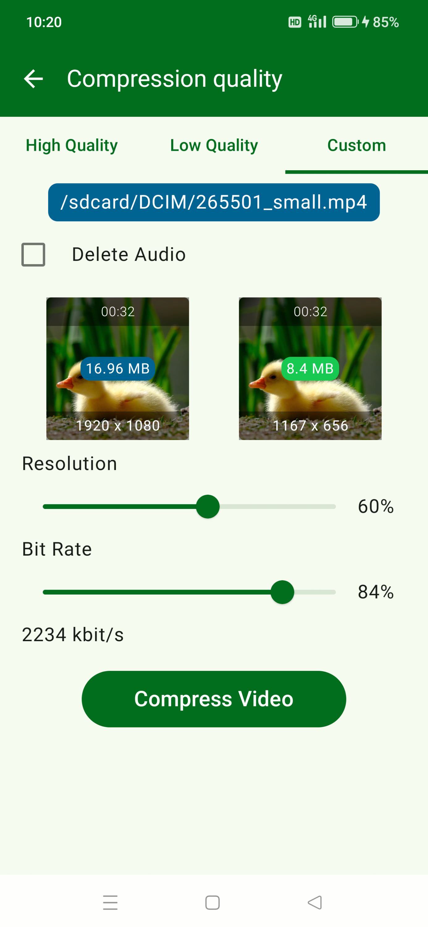 اسکرین شات 4 برنامه Video Compressor &Video Cutter