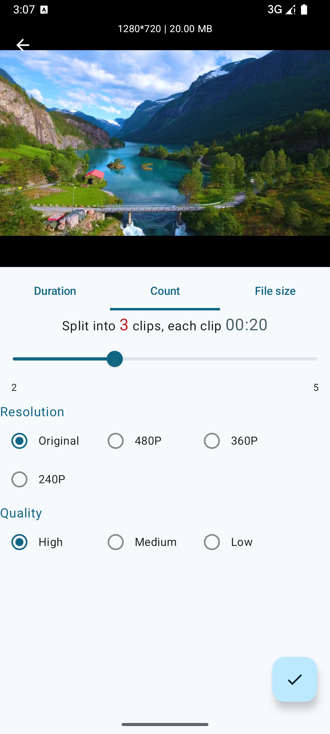 اسکرین شات 3 برنامه EasySplit - Split & Trim Video
