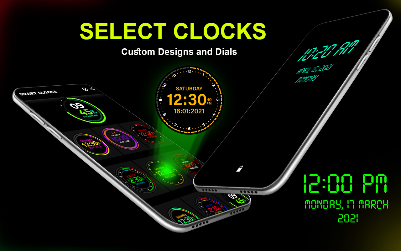 اسکرین شات 5 برنامه Lock Screen Clock Live