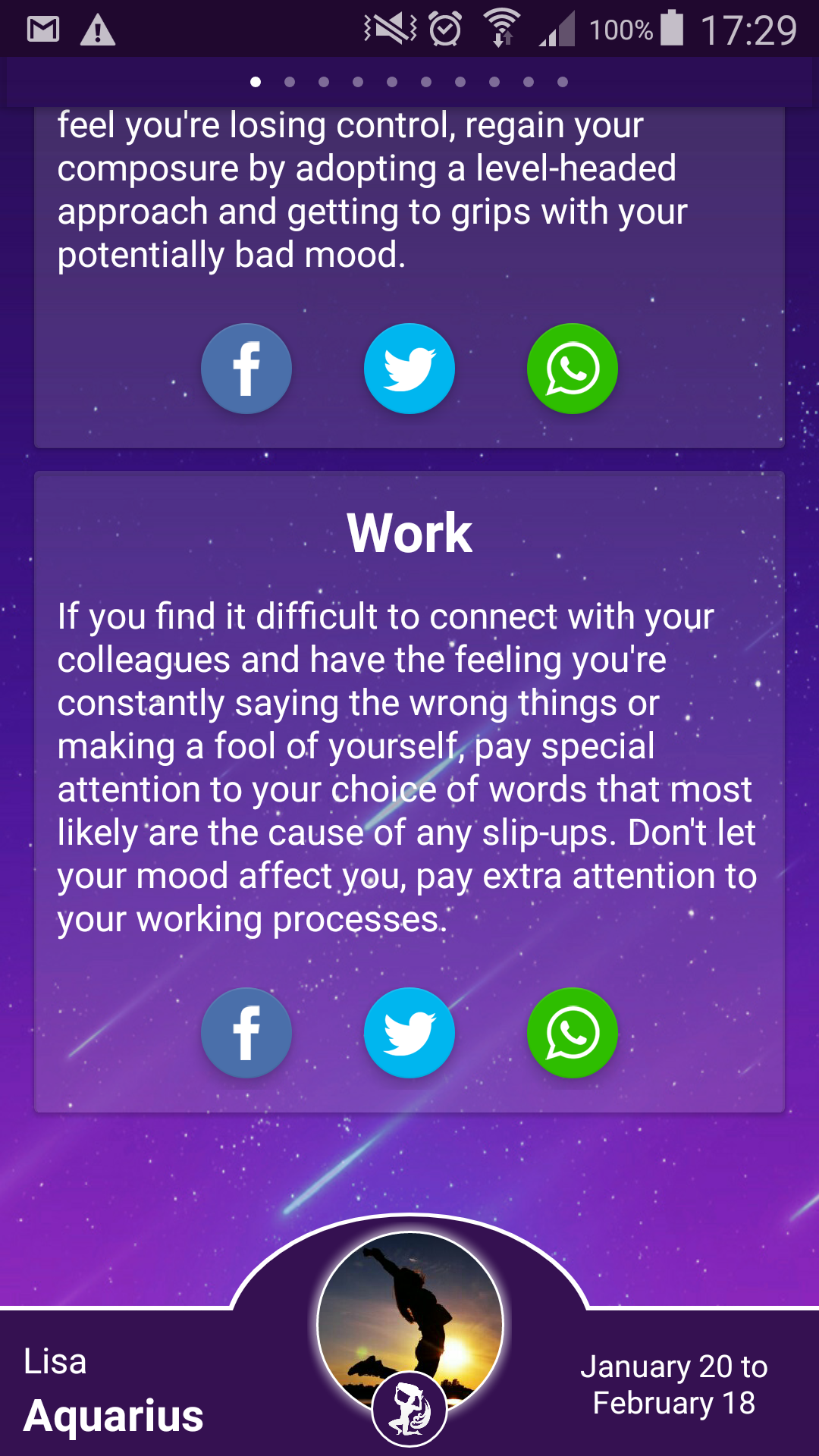 اسکرین شات 3 برنامه My daily horoscope PRO