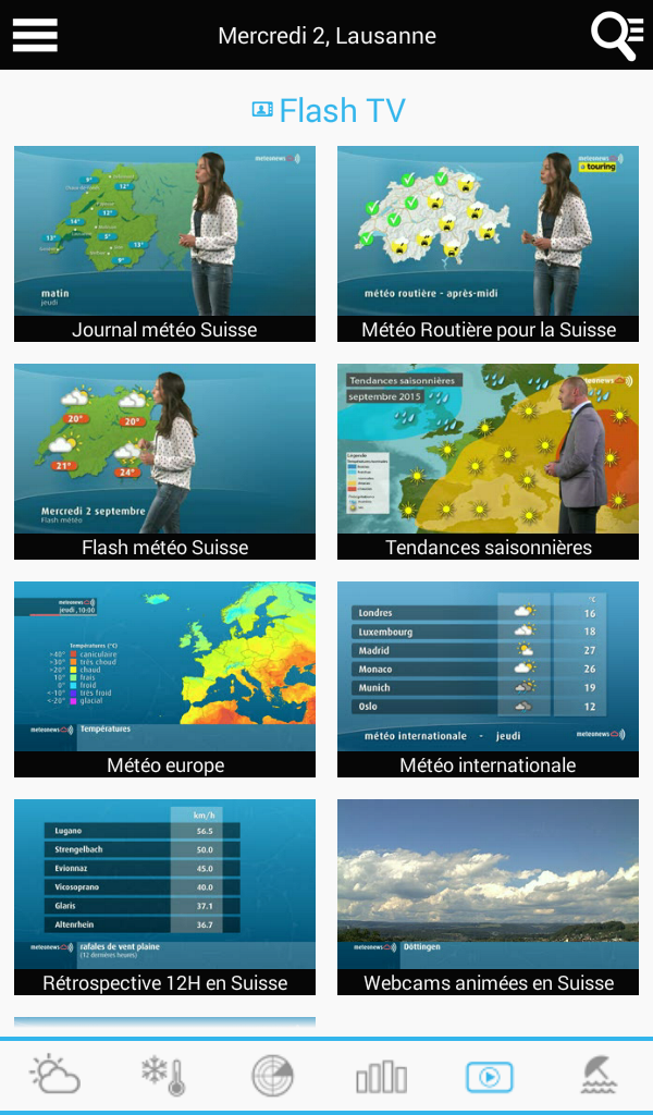 اسکرین شات 5 برنامه Weather for Switzerland