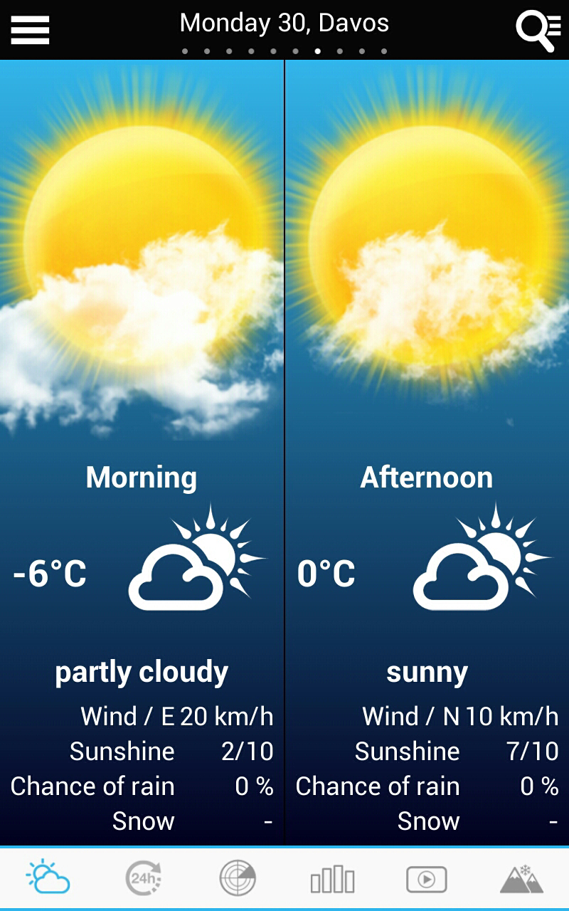 اسکرین شات 1 برنامه Weather for Switzerland