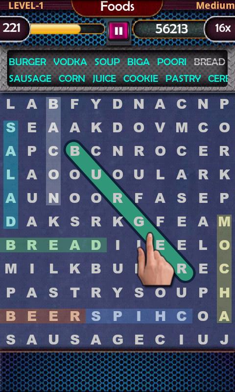 اسکرین شات 1 بازی Word Swipe : Word Search
