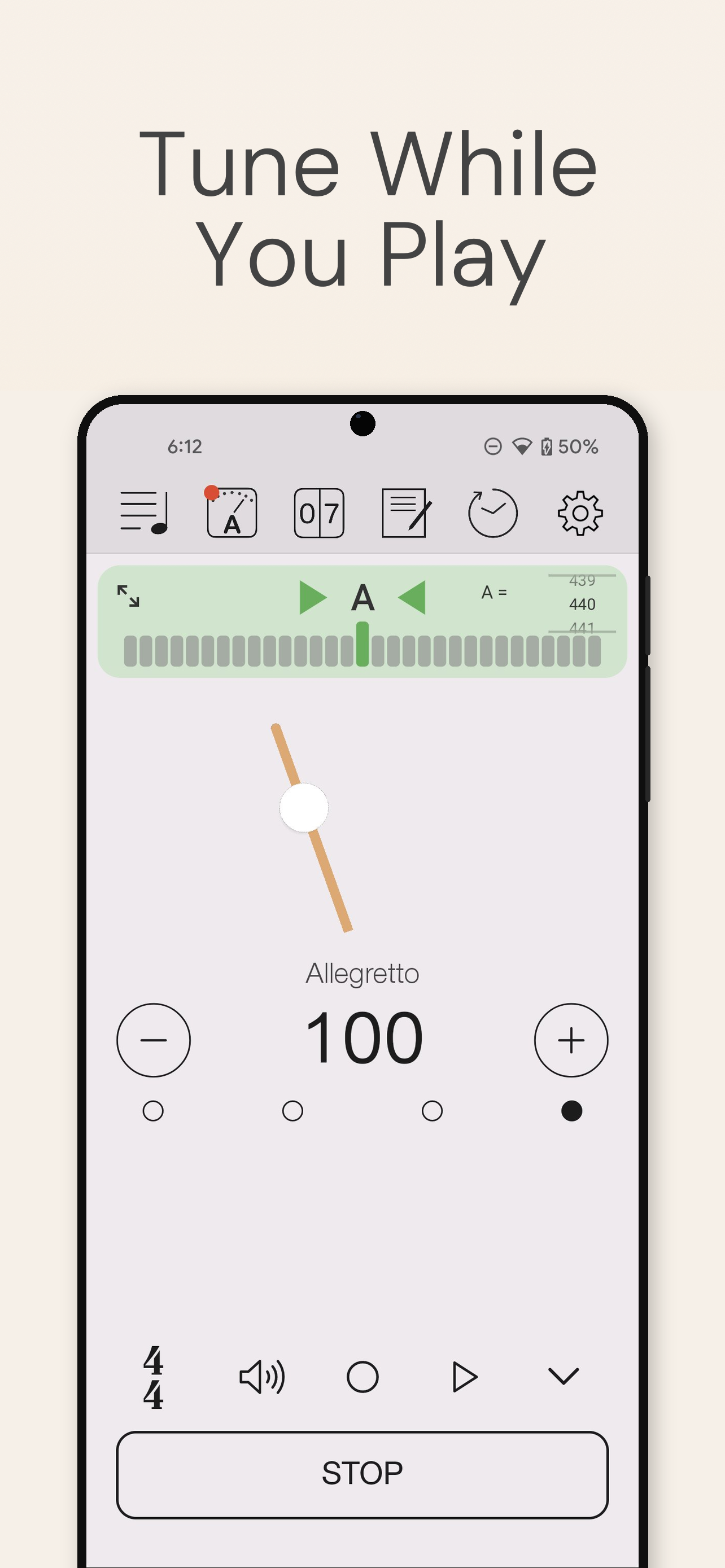 اسکرین شات 1 برنامه Smart Metronome & Tuner