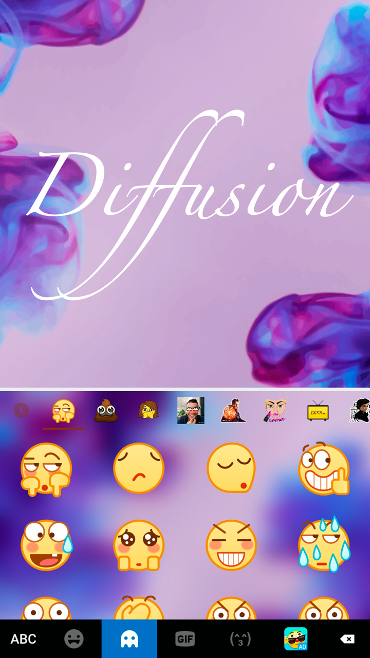 اسکرین شات 4 برنامه Diffusion Purple Keyboard Them