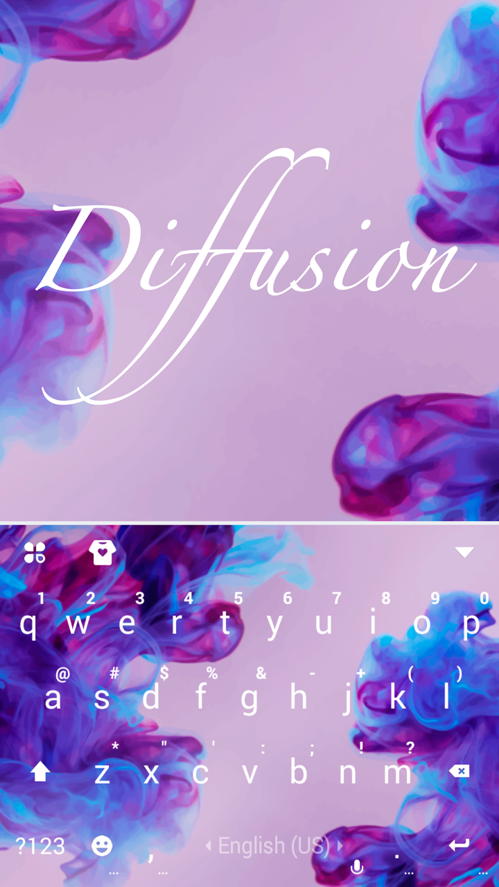 اسکرین شات 2 برنامه Diffusion Purple Keyboard Them
