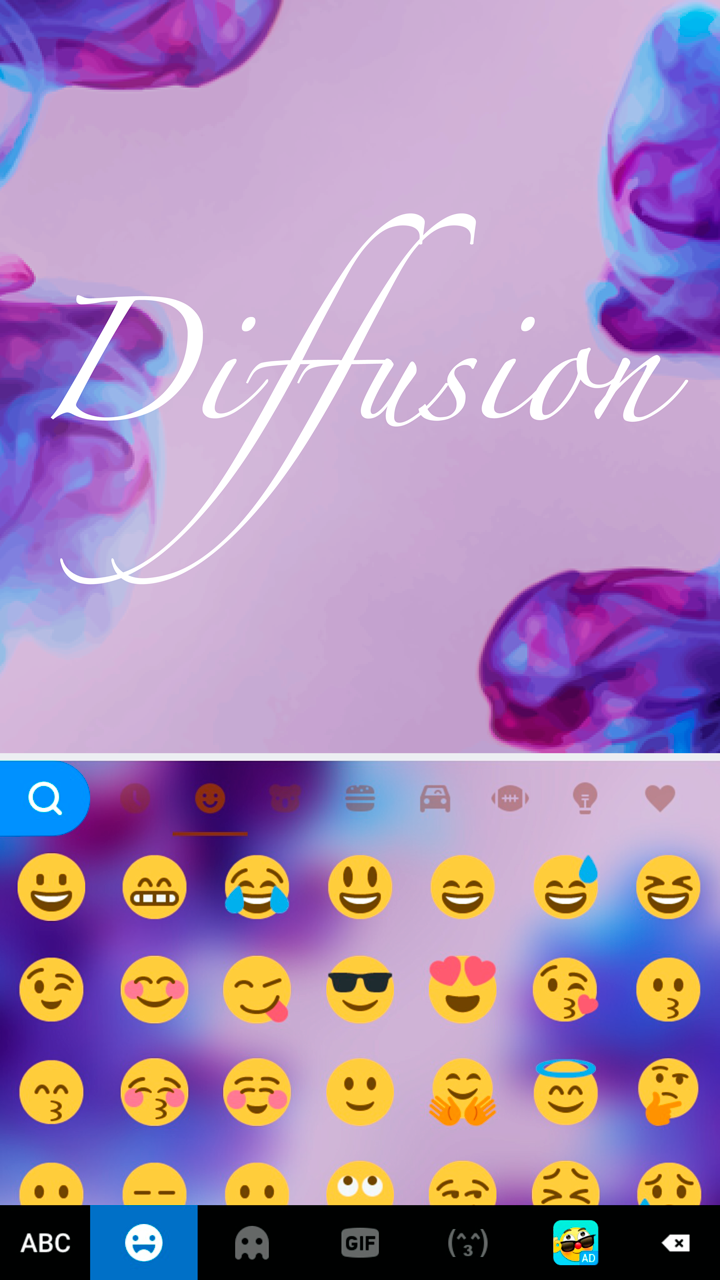 اسکرین شات 3 برنامه Diffusion Purple Keyboard Them