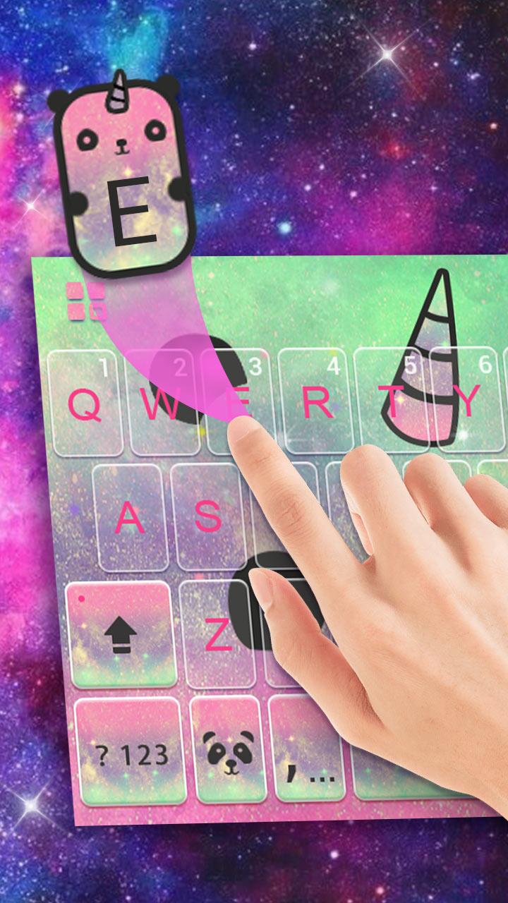 اسکرین شات 2 برنامه Cuteness Panda Keyboard Theme - Cute Emojis,Gifs