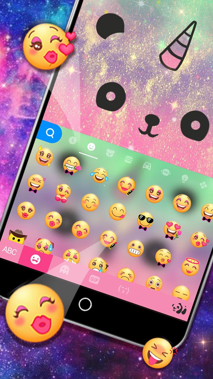 اسکرین شات 3 برنامه Cuteness Panda Keyboard Theme - Cute Emojis,Gifs