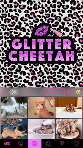 اسکرین شات 3 برنامه Glittercheetah Keyboard Theme