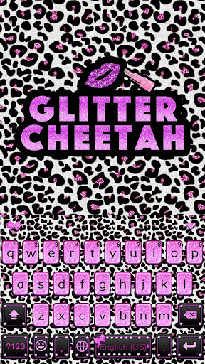 اسکرین شات 1 برنامه Glittercheetah Keyboard Theme