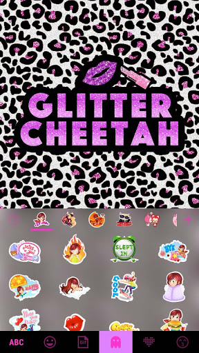 اسکرین شات 4 برنامه Glittercheetah Keyboard Theme