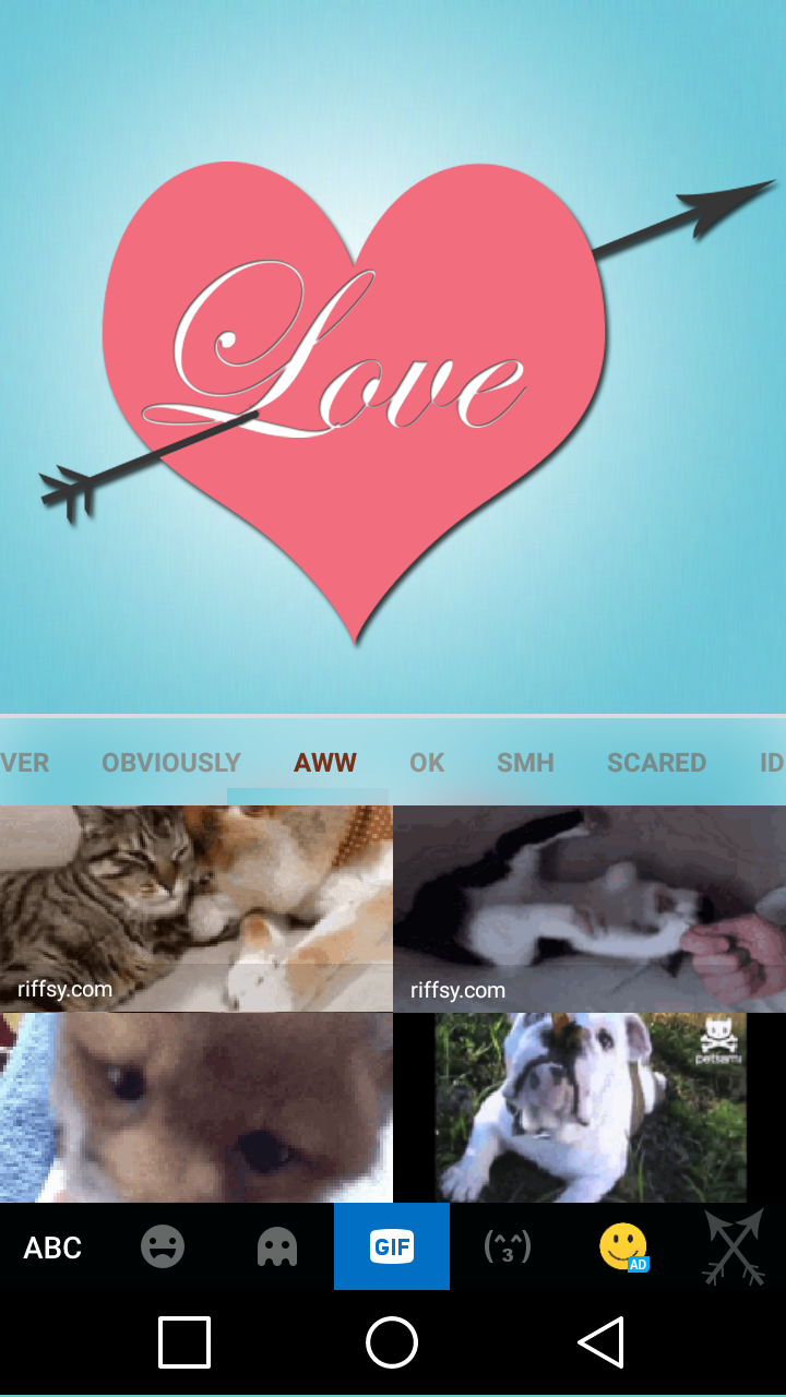 اسکرین شات 4 برنامه Pink Love Keyboard Theme