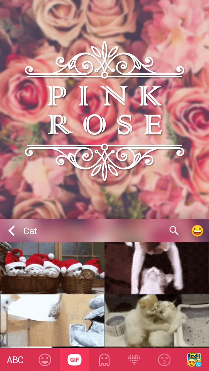 اسکرین شات 5 برنامه Pink Rose Keyboard - rose keyb