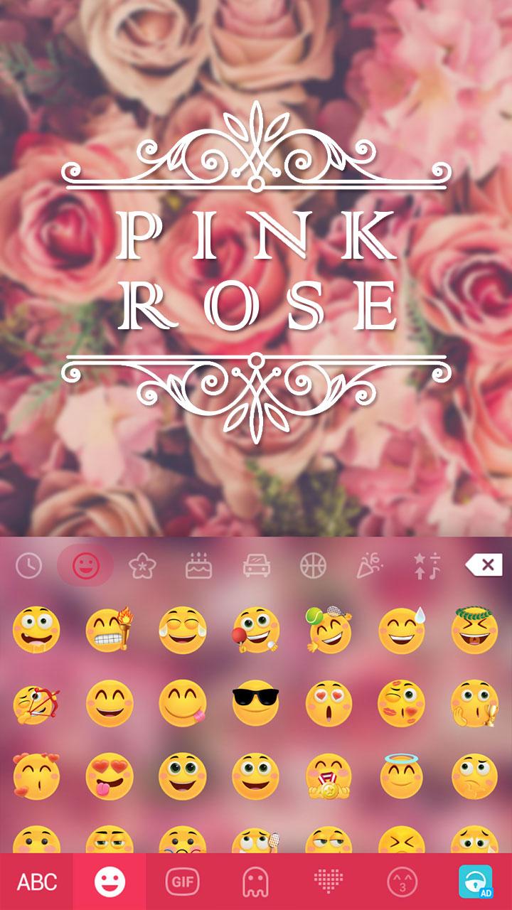 اسکرین شات 3 برنامه Pink Rose Keyboard - rose keyb
