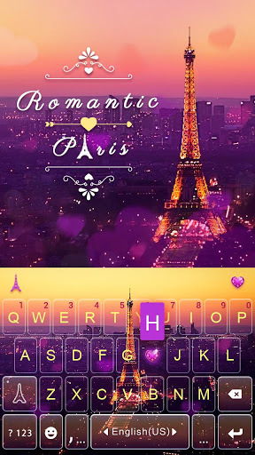 اسکرین شات 1 برنامه Romanticpairs Keyboard Theme