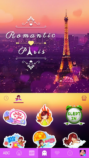 اسکرین شات 4 برنامه Romanticpairs Keyboard Theme