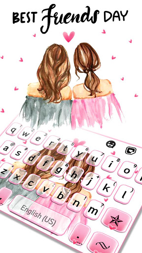 اسکرین شات 2 برنامه Best Friends Day Keyboard Background