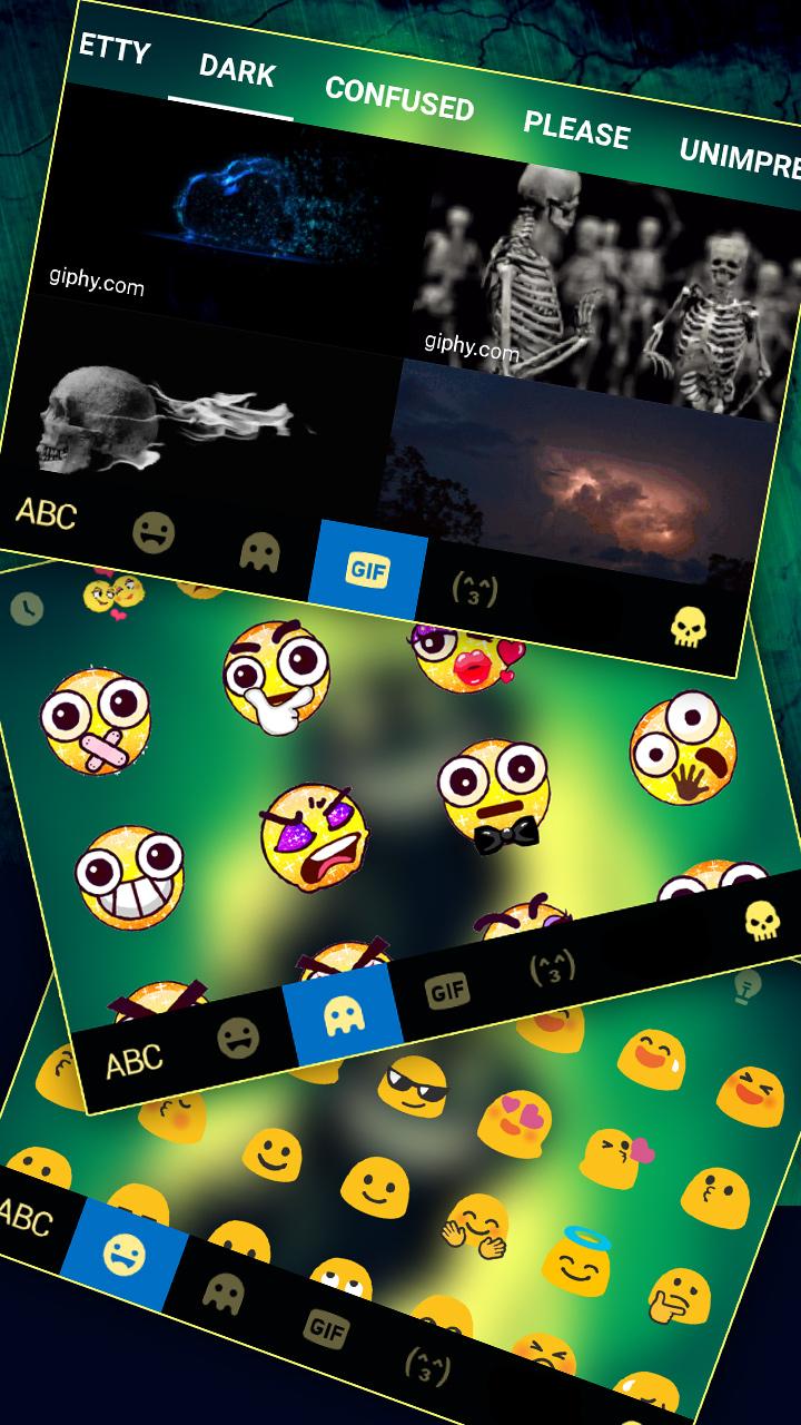 اسکرین شات 4 برنامه Creepy Smile Keyboard Theme