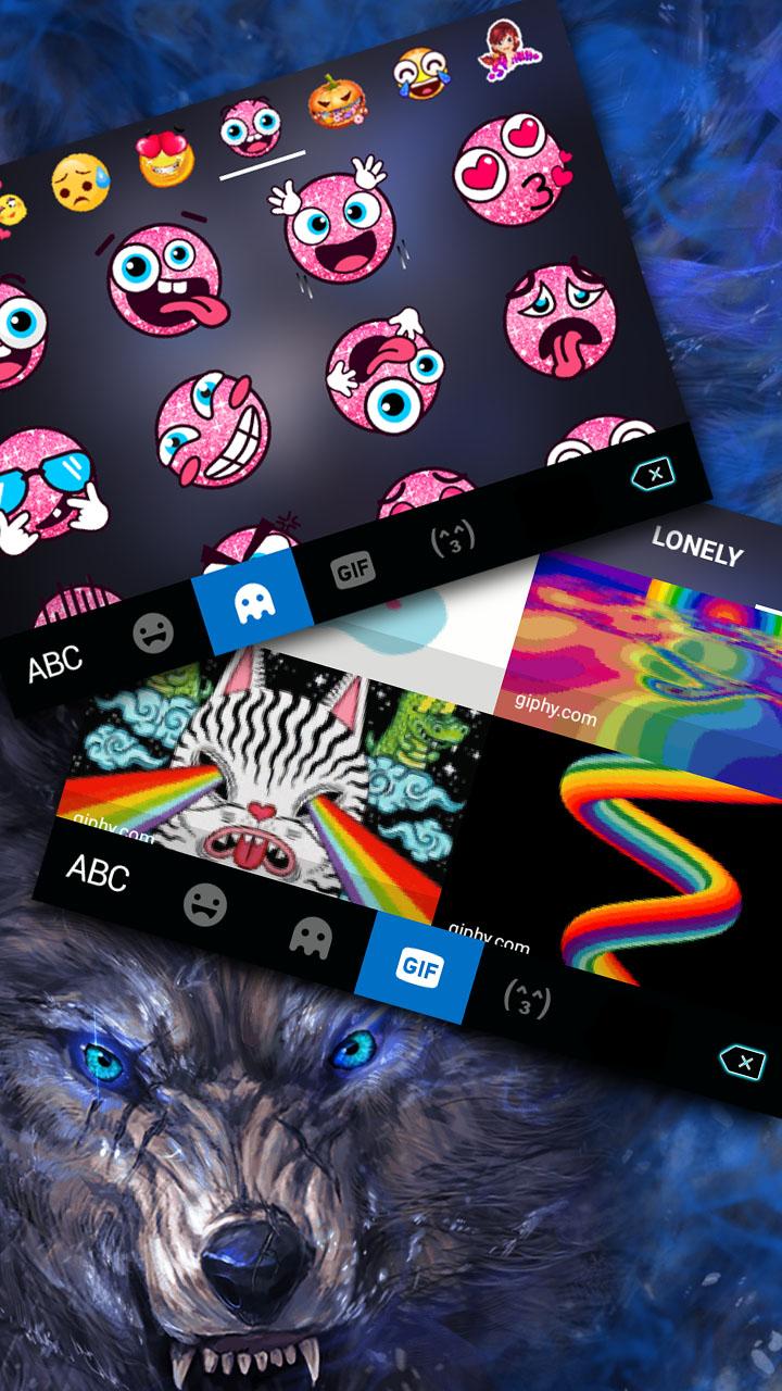 اسکرین شات 4 برنامه Cruel Night Wolf Keyboard Them