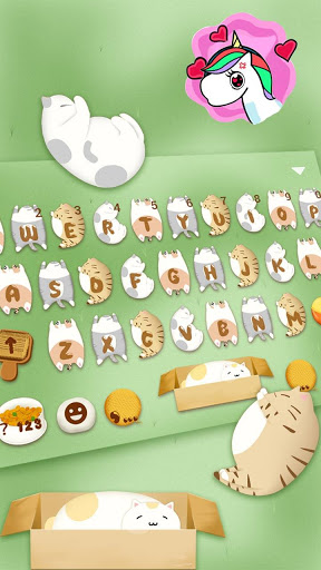 اسکرین شات 1 برنامه Cute Kitties Keyboard Theme
