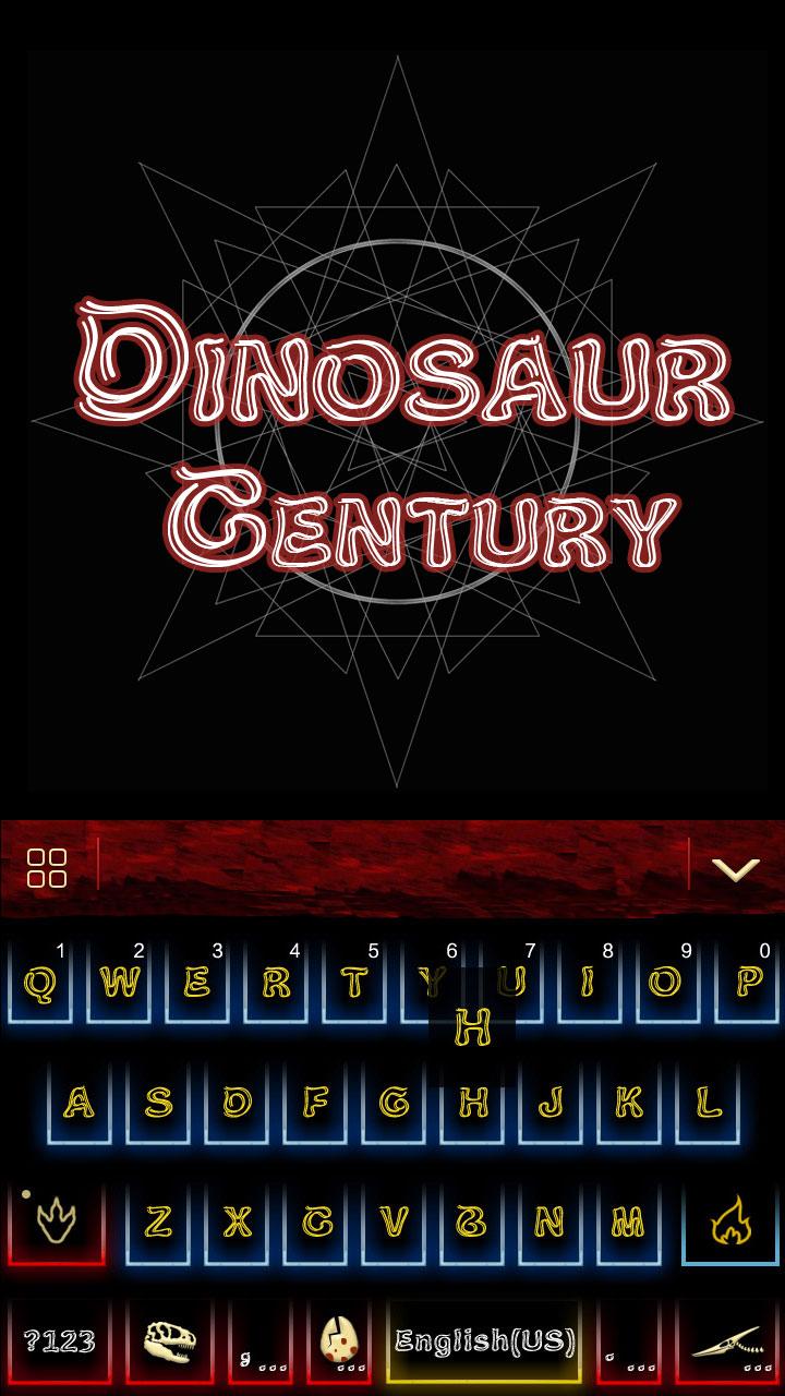 اسکرین شات 1 برنامه Dinosaur Kika Keyboard Theme