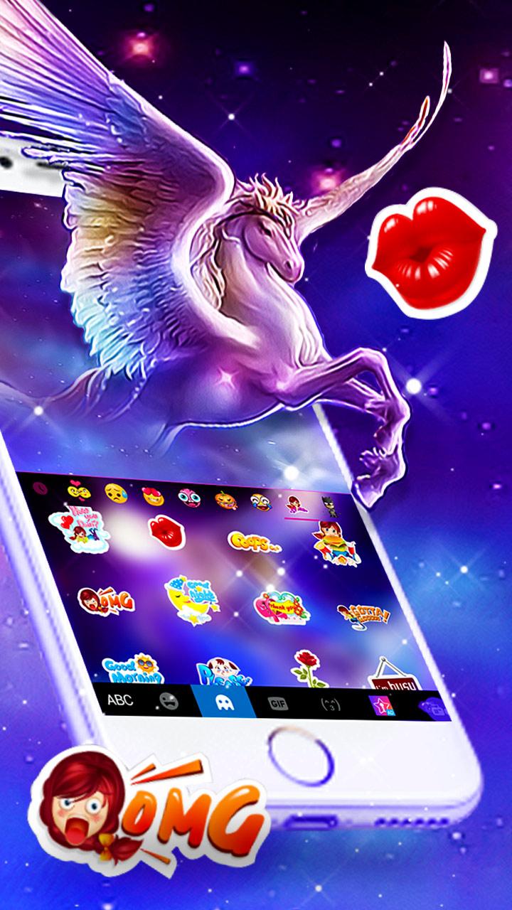 اسکرین شات 4 برنامه Dreamy Wing Unicorn Theme